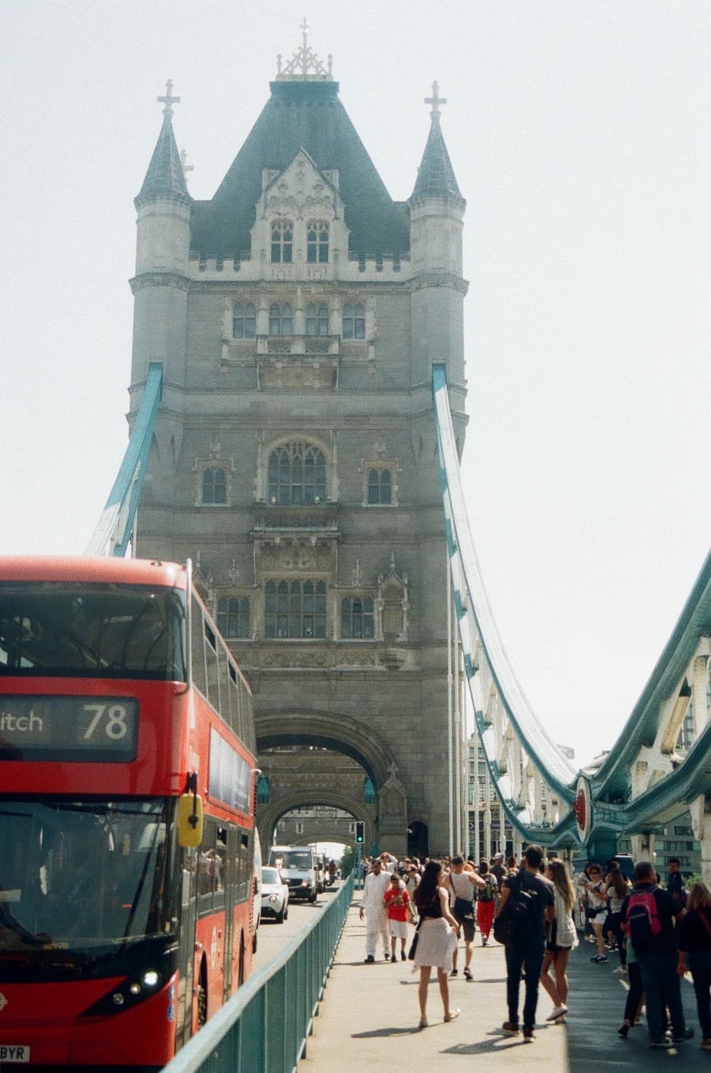 View of a building and bus