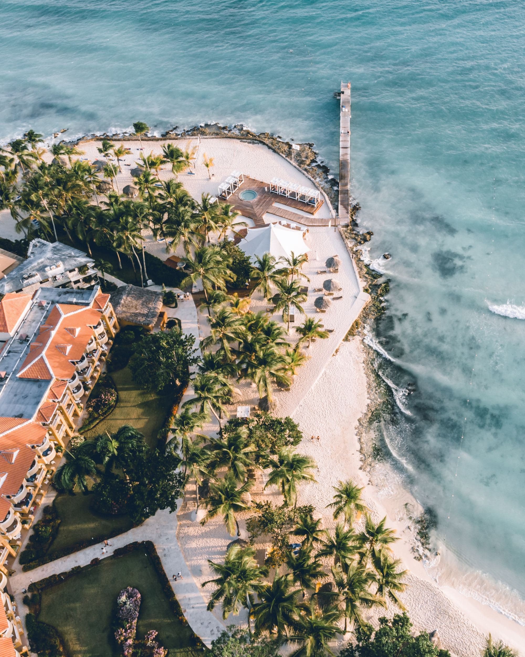 An aerial view of an Island during daytime.