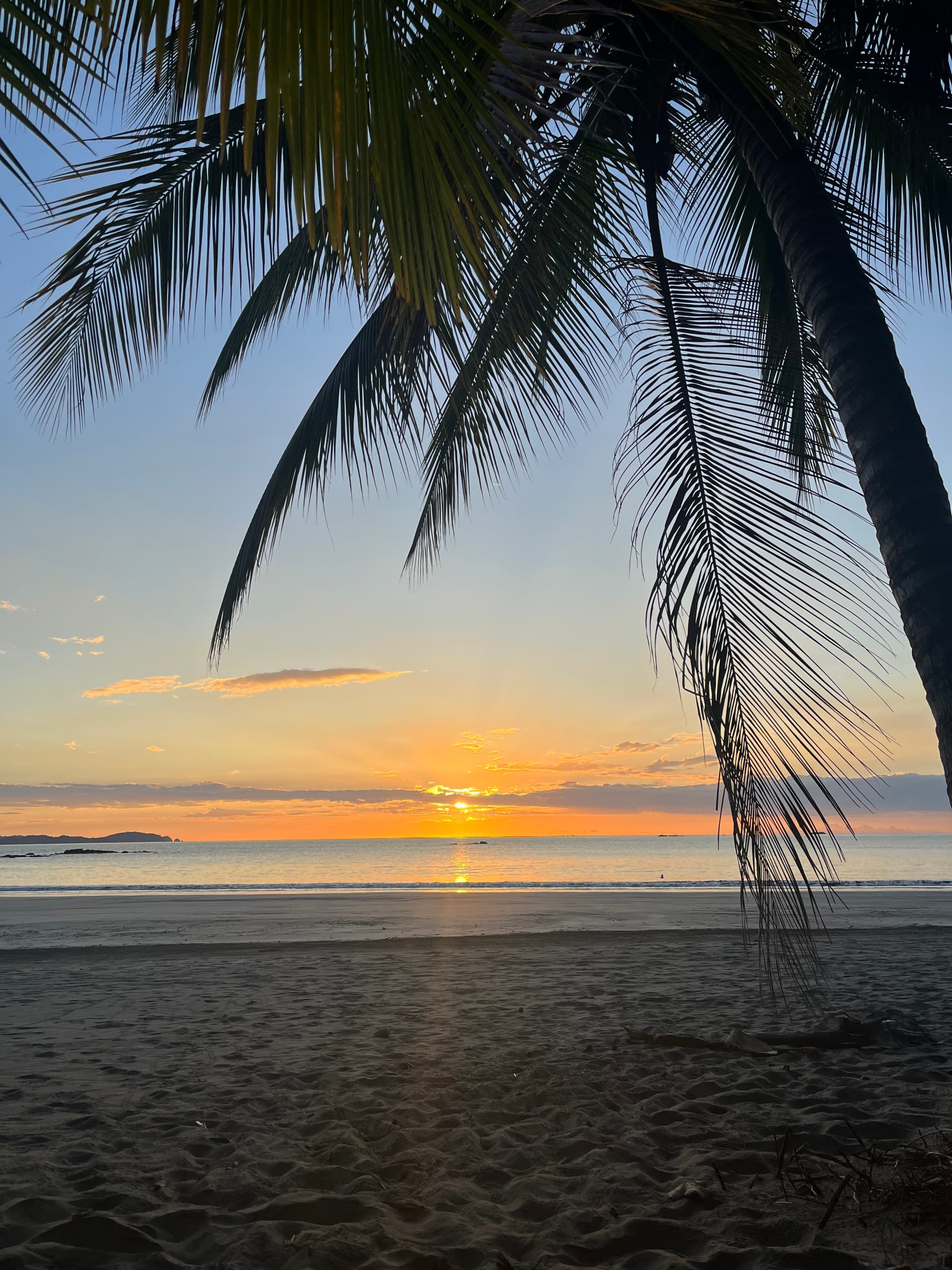 Sunset from a beach in Panama