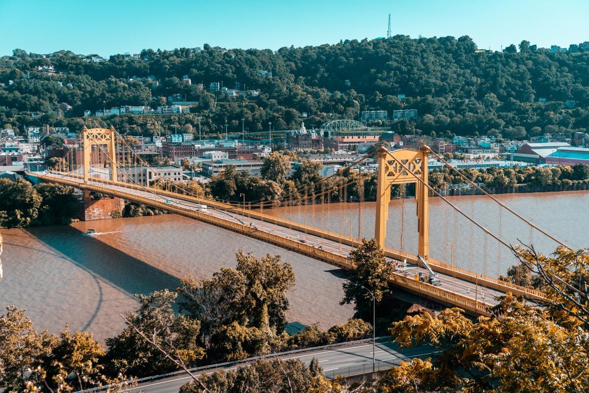 Pennsylvania bridge with lush greenery