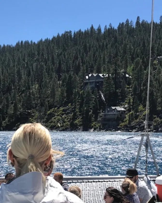 Boating on lake Tahoe