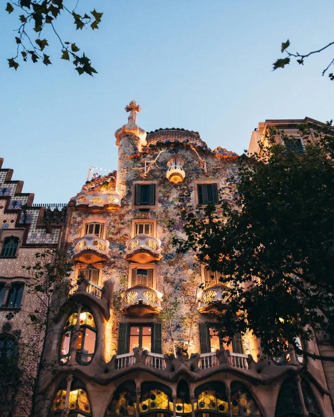 A beautiful building in Barcelona. 