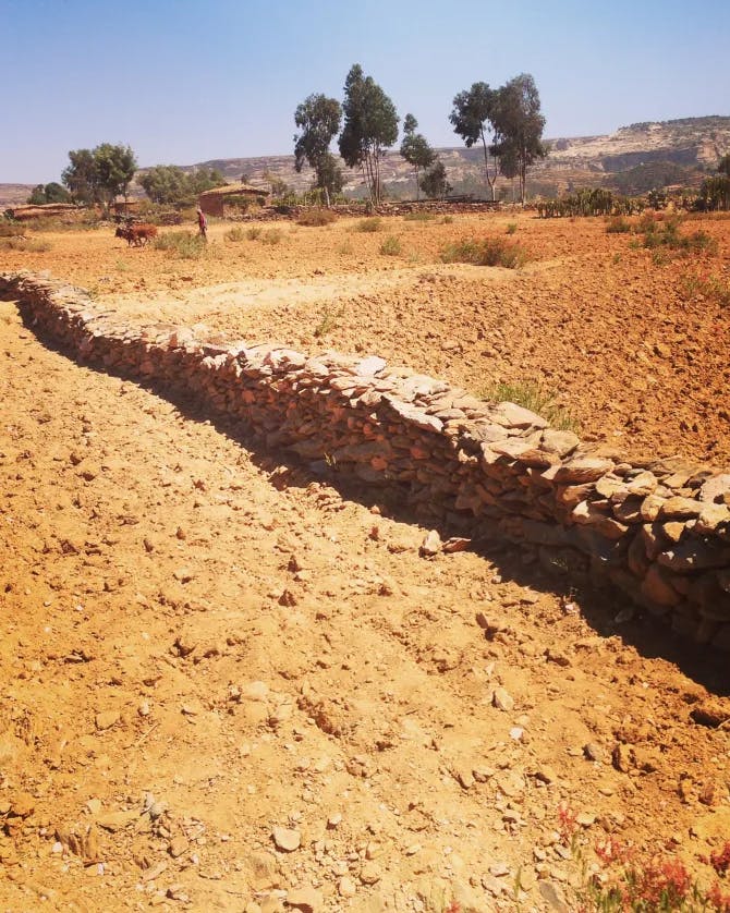 View of a dried out region