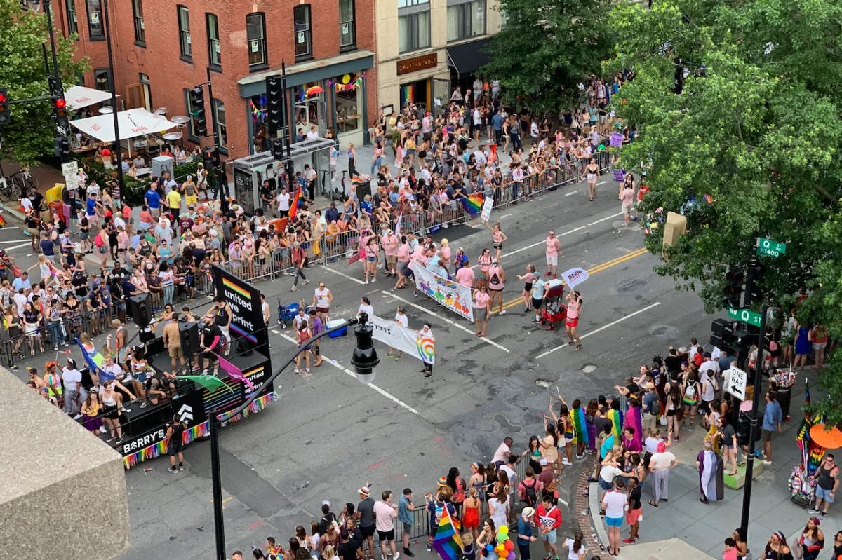 Pride parade at 14th Street, DC.