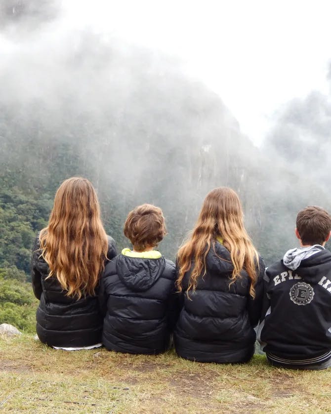 Looking at the breathtaking view of the mountains