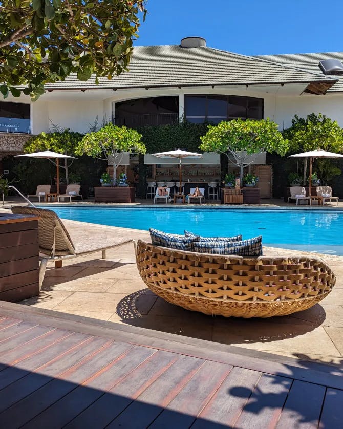 Beautiful pool area of a resort