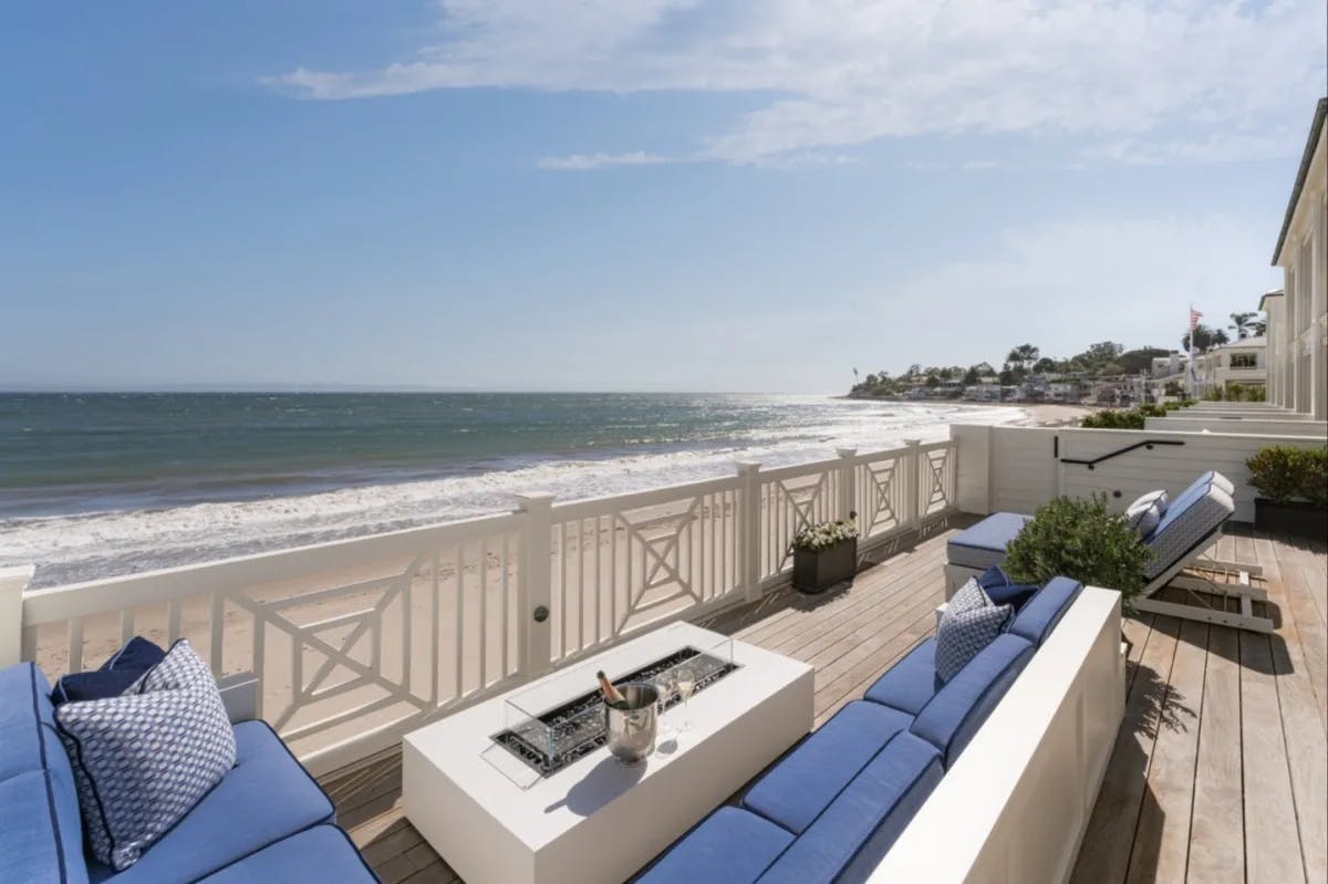 Beachfront patio during the daytime