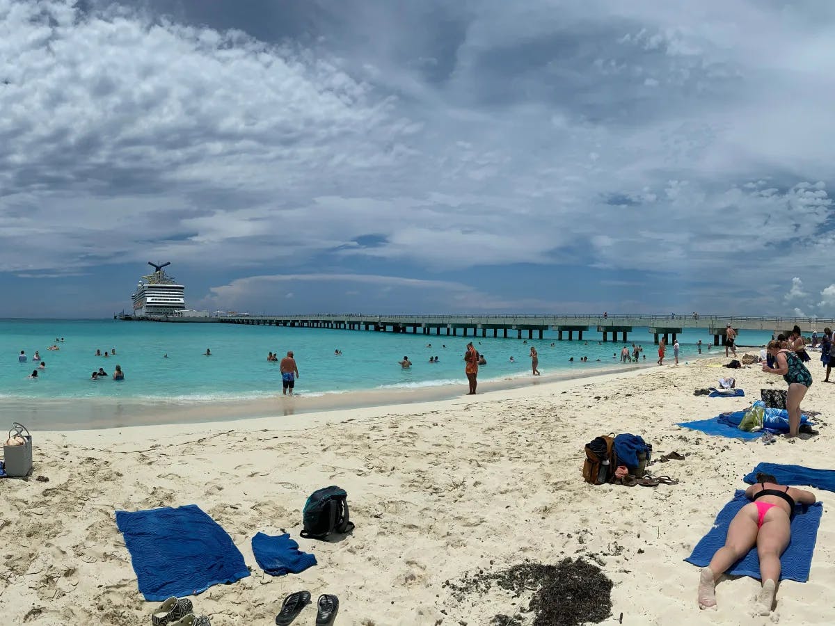 People on the beach during the daytime