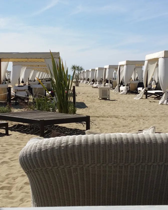 Beautiful beach setup in Italy