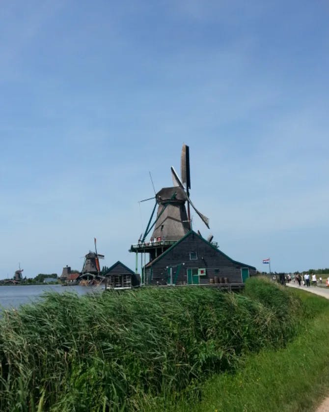 Hydraulic turbine beside sea