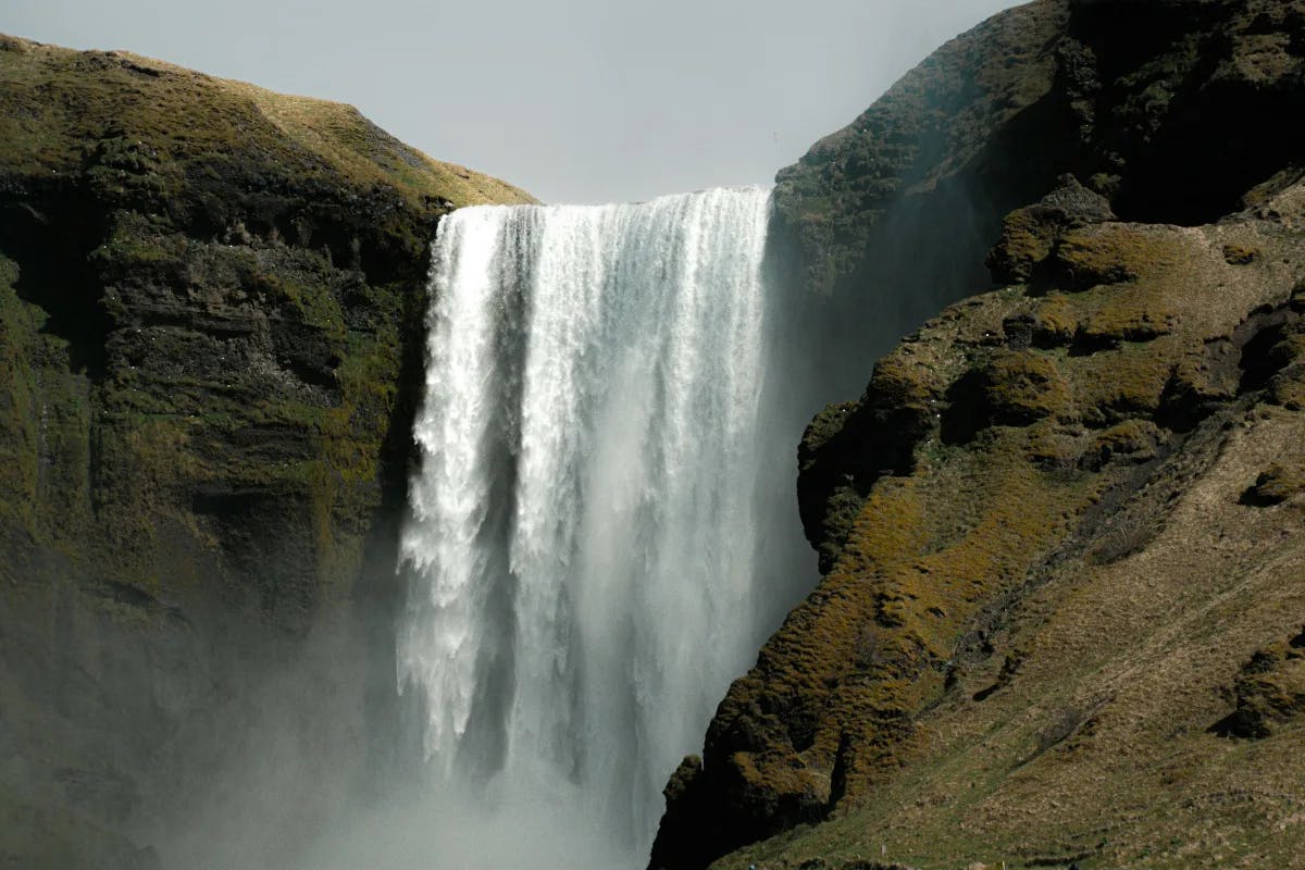 Skógafoss is a stunning waterfall in Iceland.