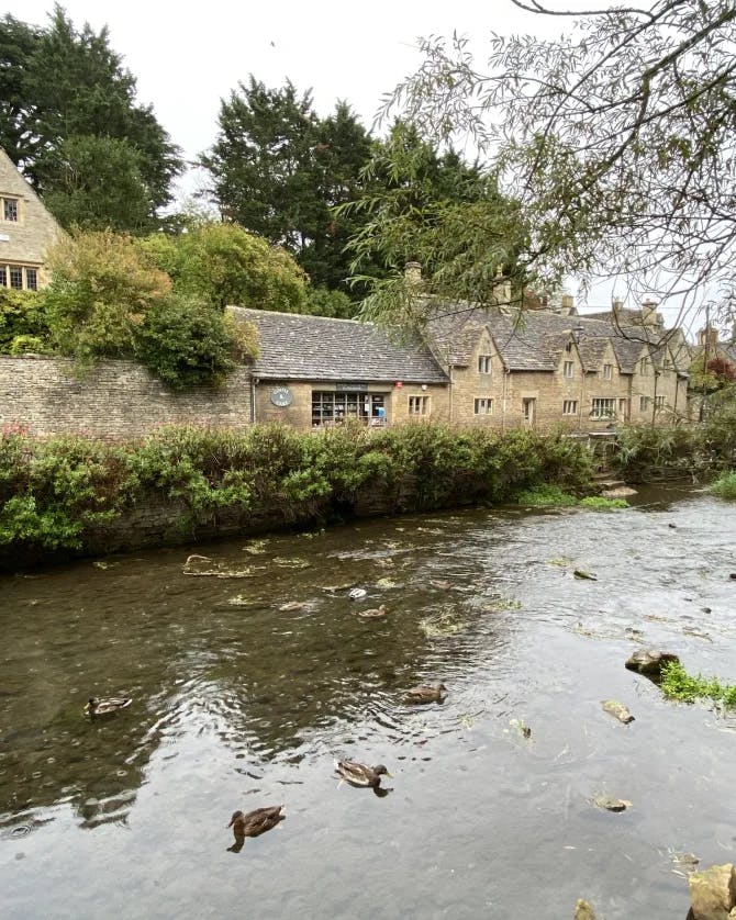 Picture of beautiful house alongside the lake