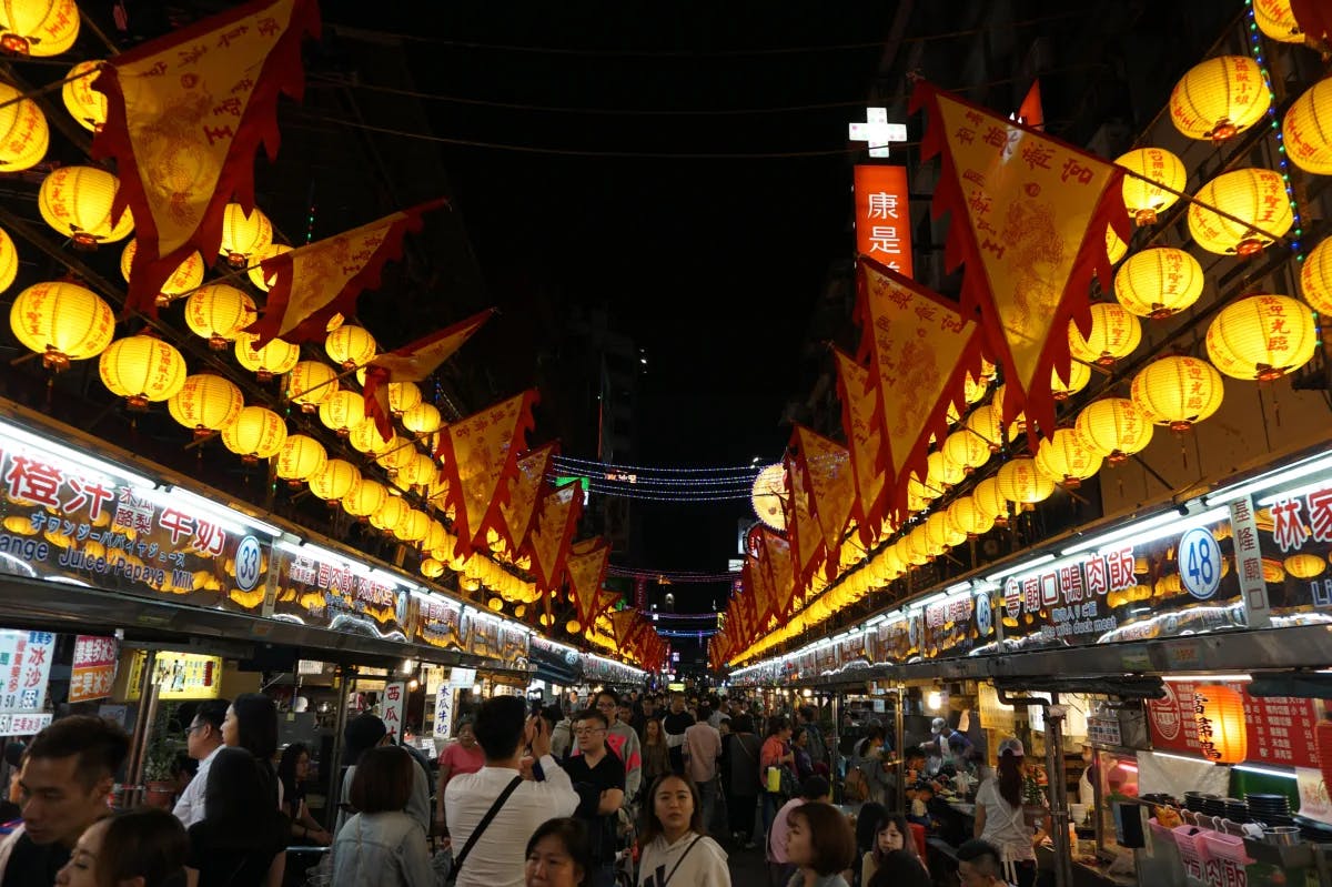 Keelung Night Market is a vibrant culinary paradise in Taiwan, offering an array of delectable street food and a lively atmosphere after sundown.