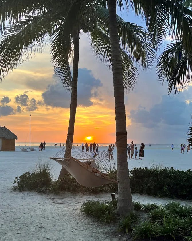 View of a beach and sunset