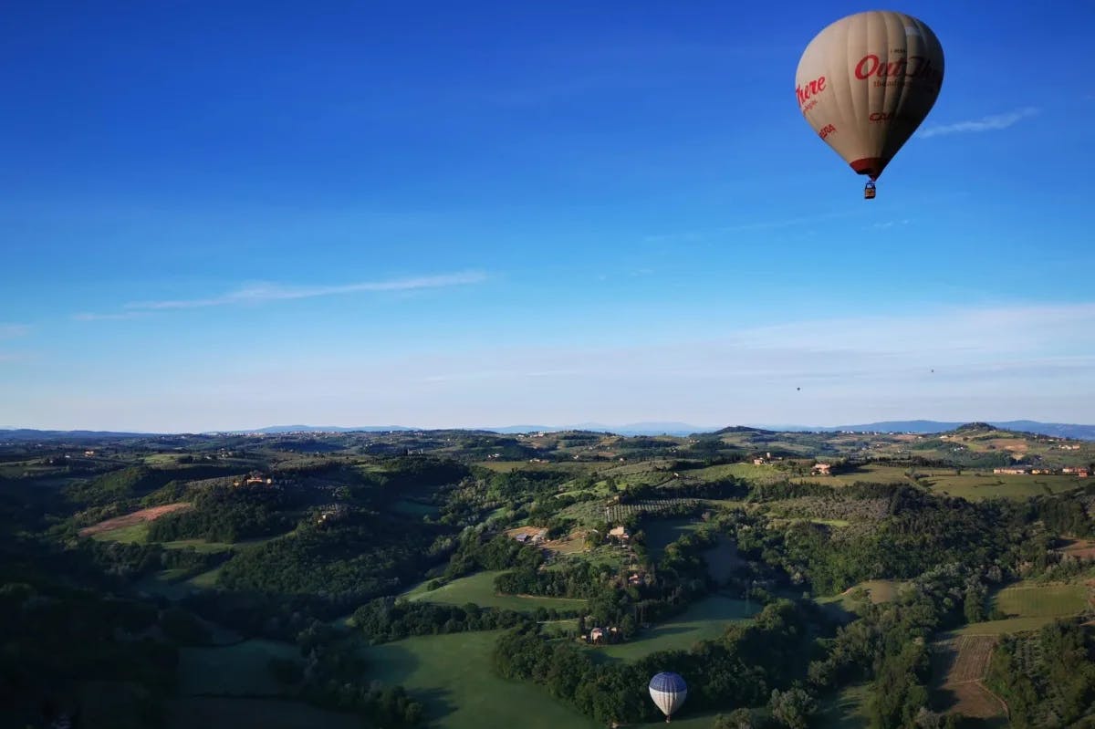 Hot air balloon ride in Florence.