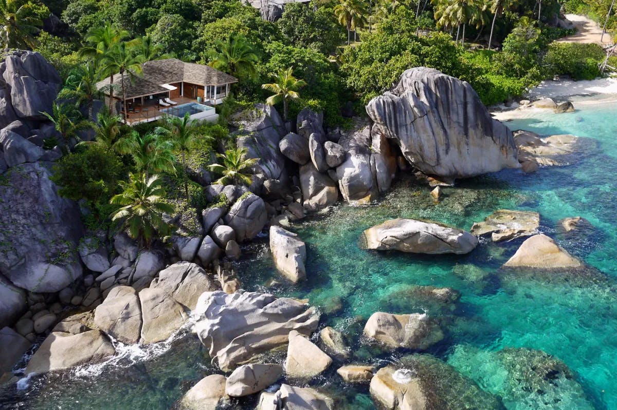 One of the beautiful luxury resorts in Seychelles.