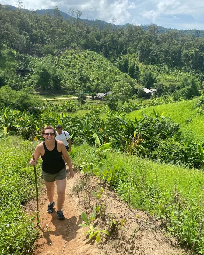 One way to experience nature is by hiking.