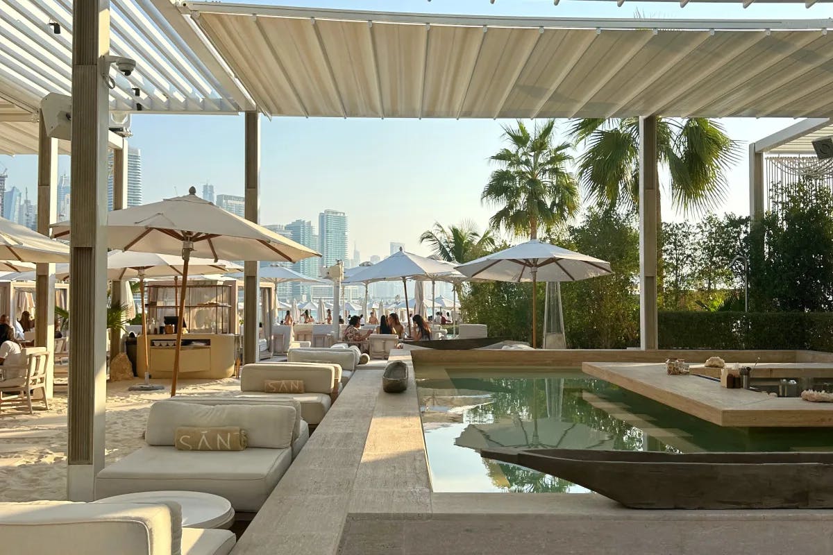 SAN Beach Club is a chic and stylish beach club in Dubai.