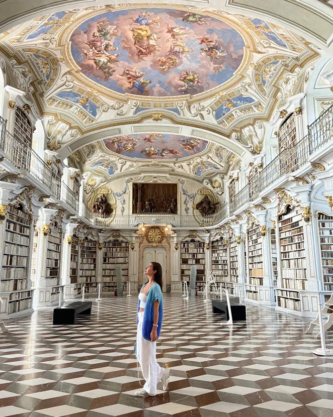 Picture of Chiara at Admont Abbey Library