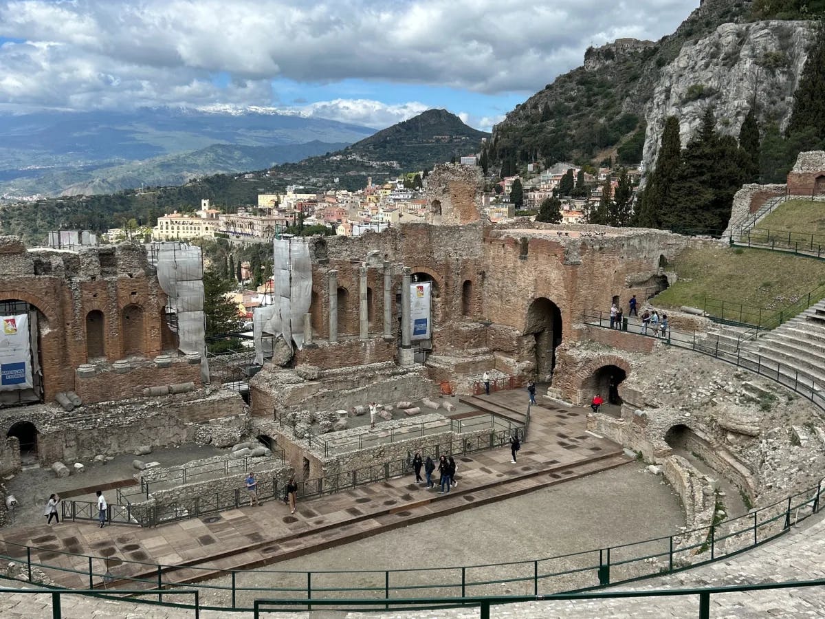 View of an ancient open air theatre.