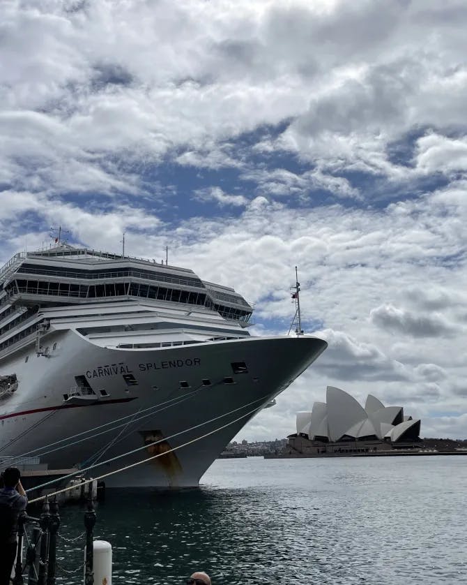 View of a ship and sea