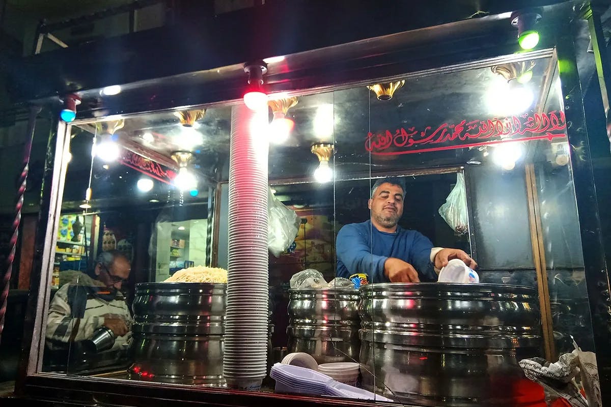 You can find this Koshary man at New Cairo.