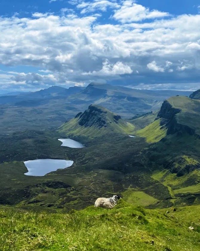 Beautiful view of the mountains and valley