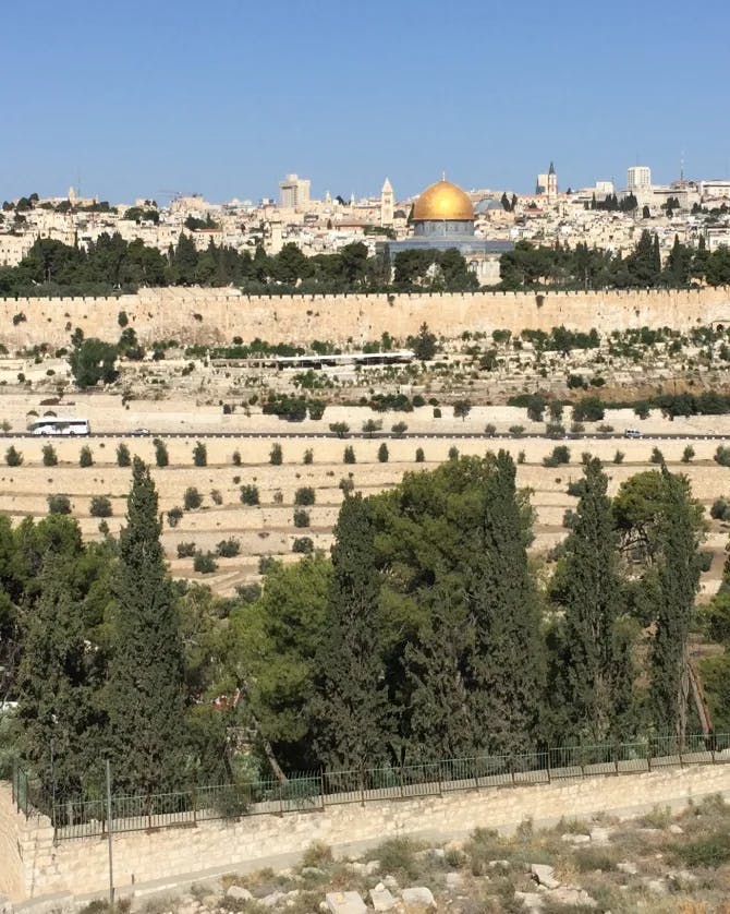 View of Mount of Olives in Israel