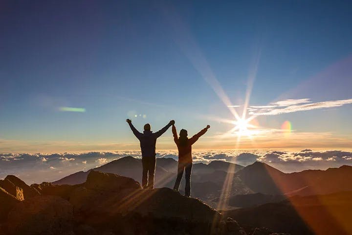 Watch sunrise at Haleakala Volcano.