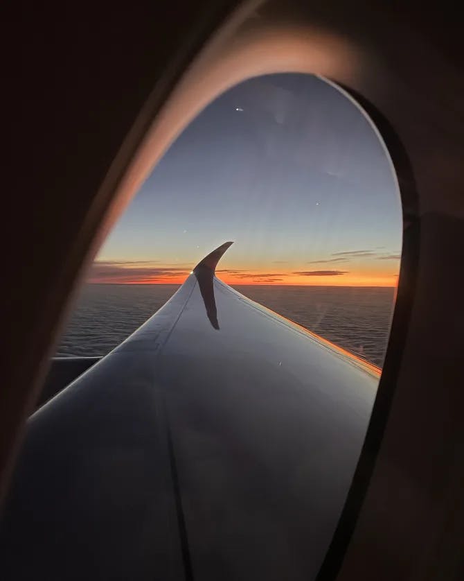 Sky from the plane window