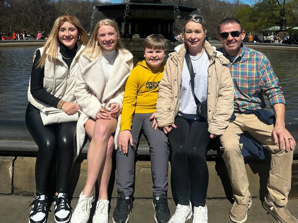 Family in central park