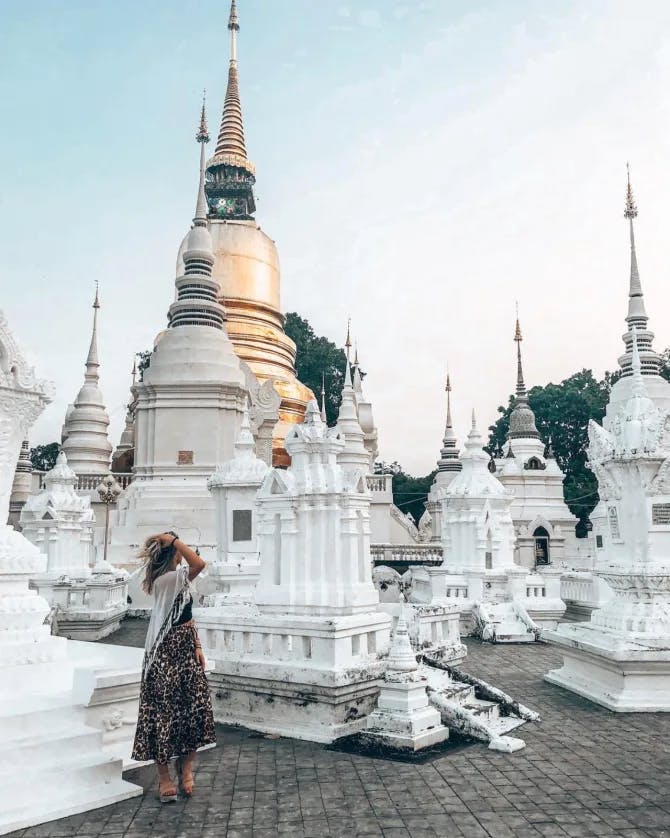 Visiting the Wat Suan Dok Temple