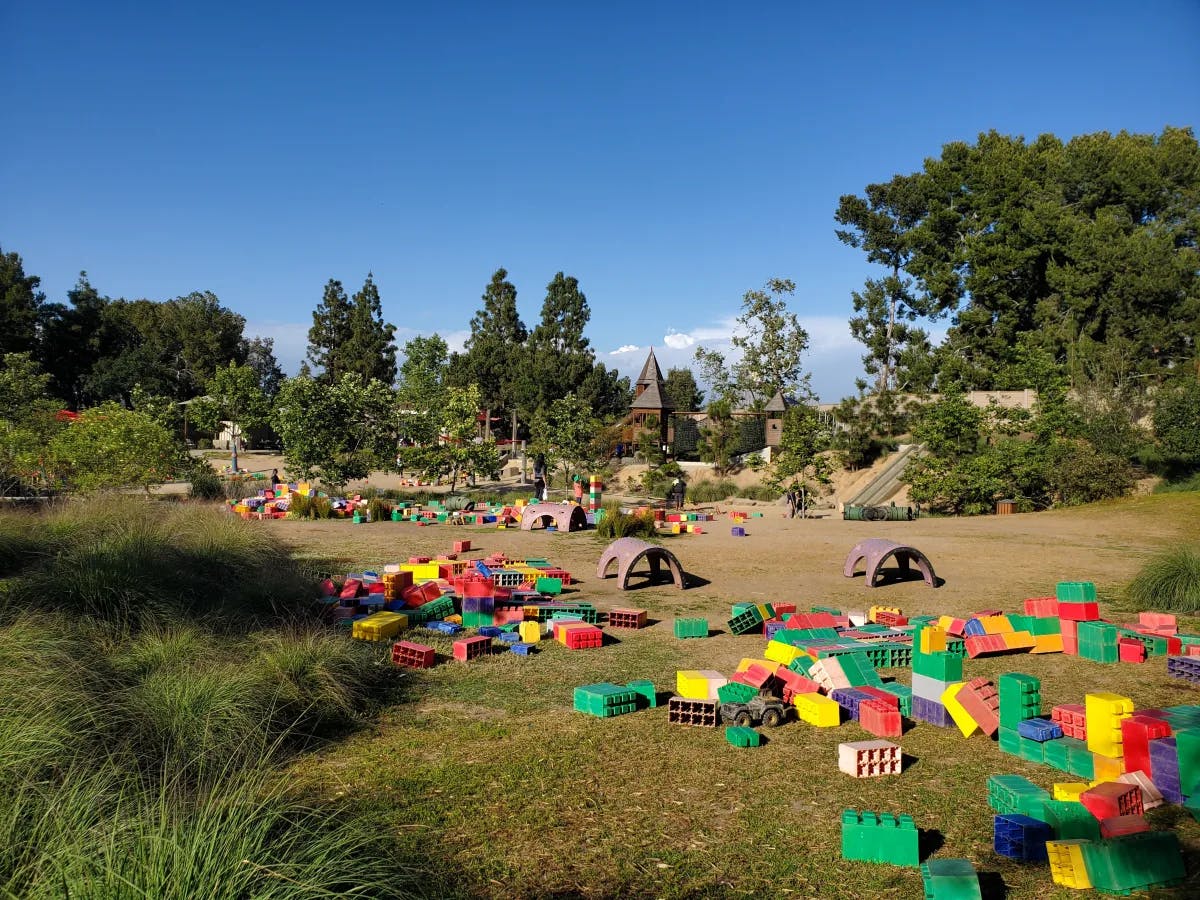 playground for kid's toys and backside trees