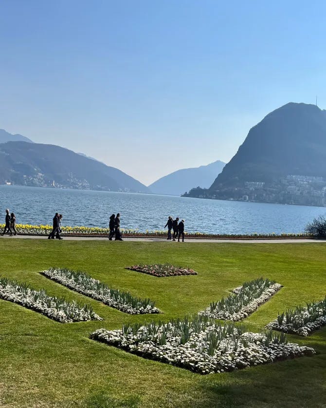 Beautiful view of Lake Lugano, Switzerland