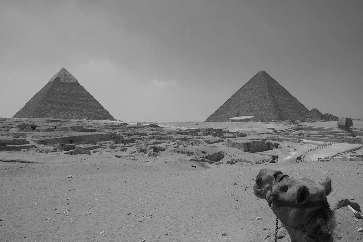 Pyramids and the eye of the camel.