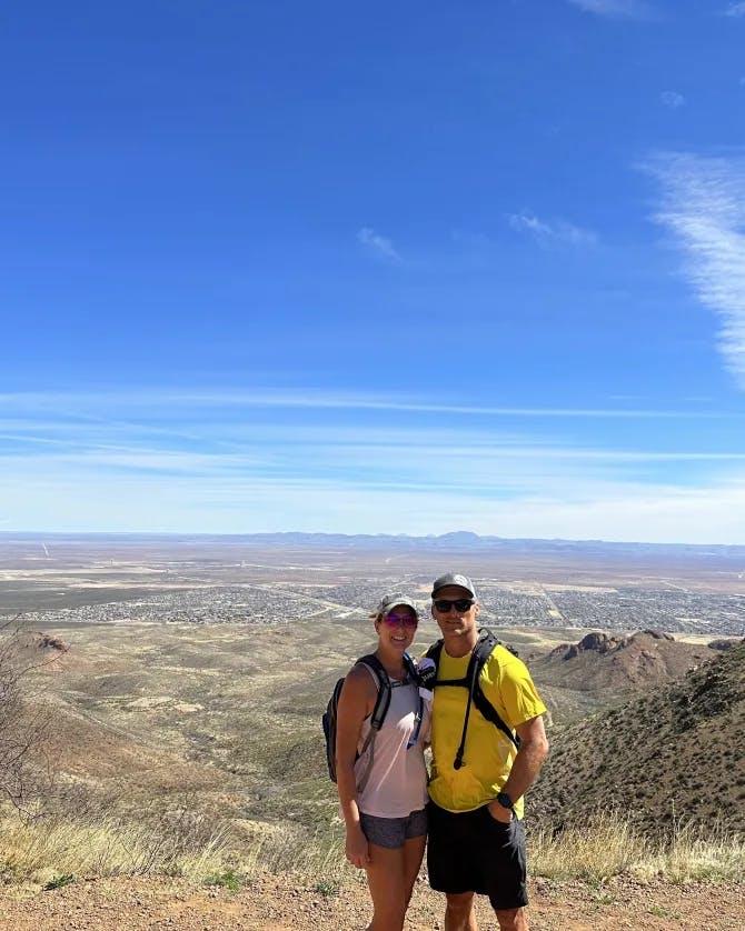 Hiking with partner in Franklins