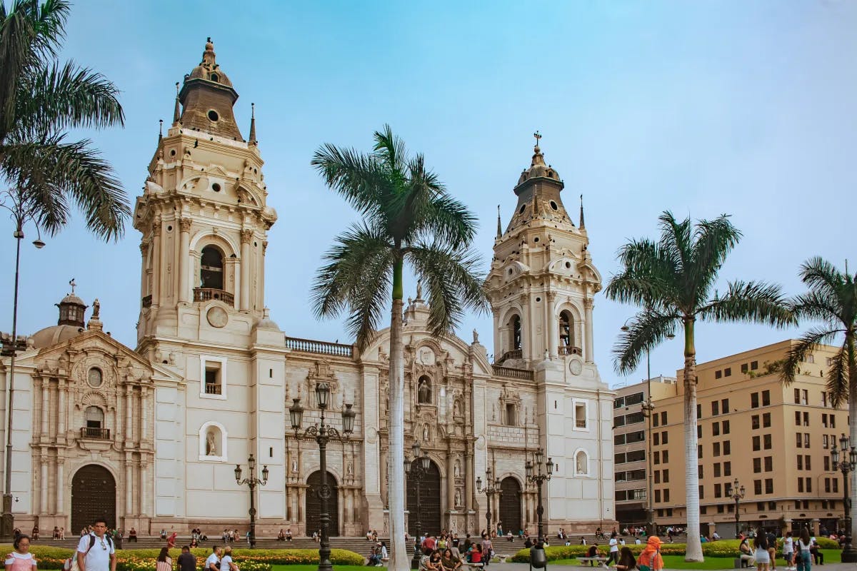 The Basilica Metropolitan Cathedral of Lima.