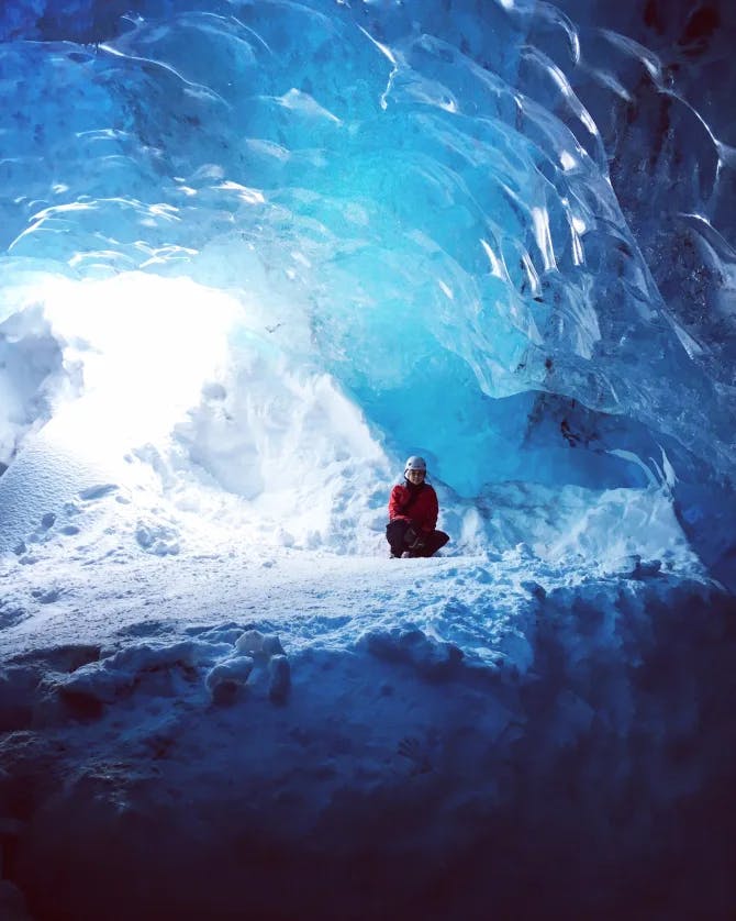 inside a glacier