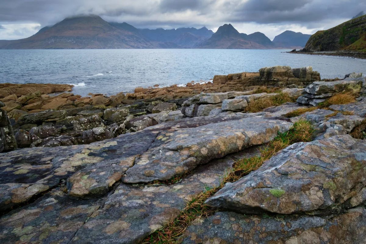 You can find bizarre rock formations on the coast of Elgol.