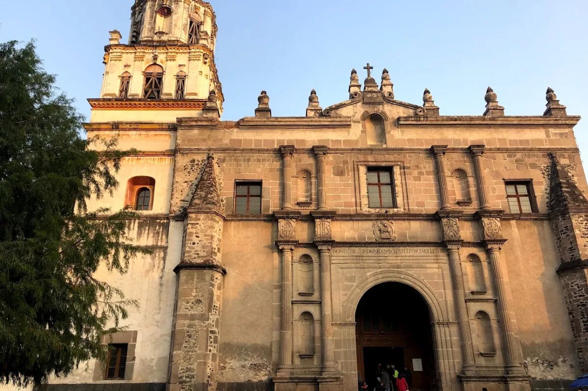 San Juan Bautista is a baroque church & former convent founded early in Cortes' 16th-century conquest of Aztec Mexico.