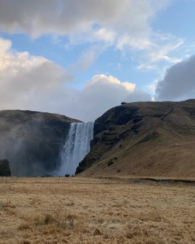 Beautiful view of a waterfall