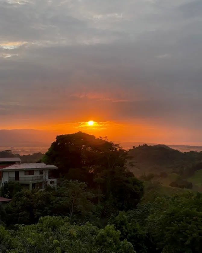 Beautiful sunset in Costa Rica