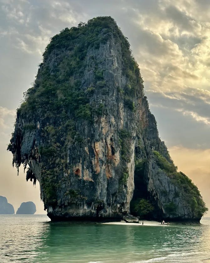 A picture of a rock formation in Thailand. 