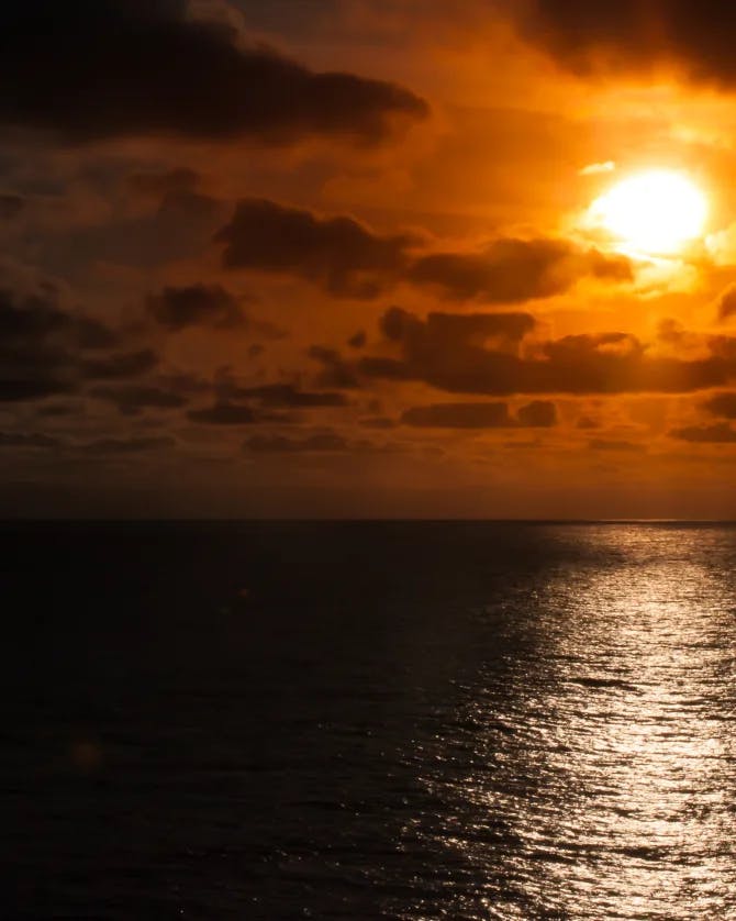 View of sea and sunset