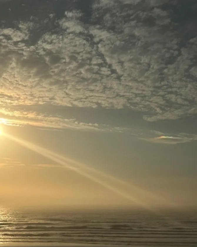 View of sunset at the beach