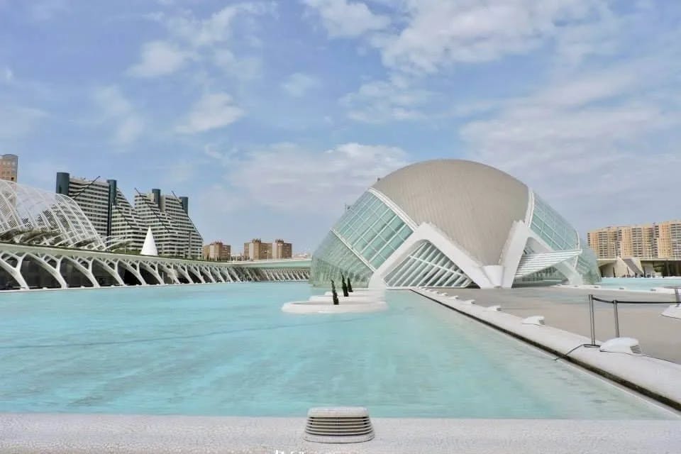 A must-visit, City of Arts and Sciences is a futuristic architectural museum in Valencia, Spain.