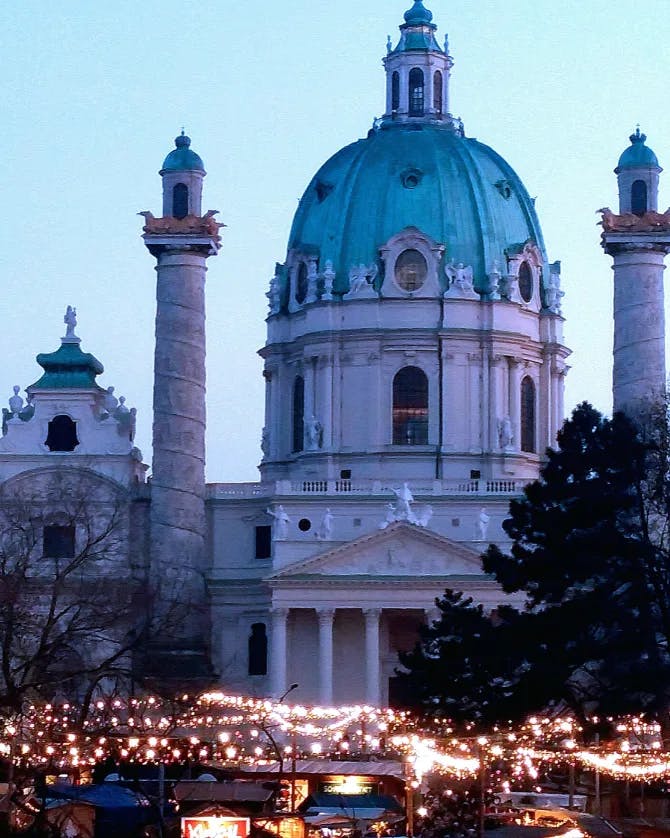 Visiting the Christmas market in Vienna