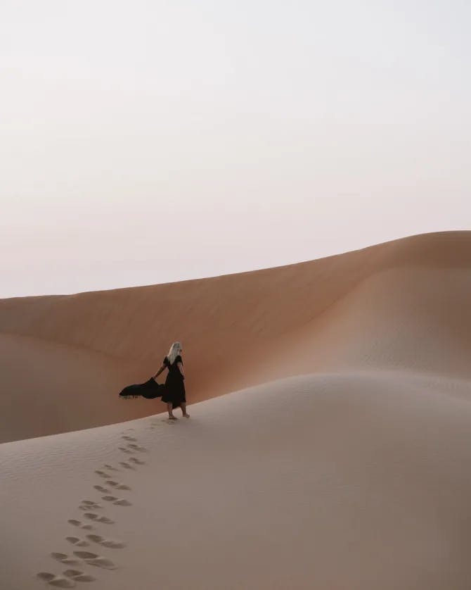 Walking in the desert