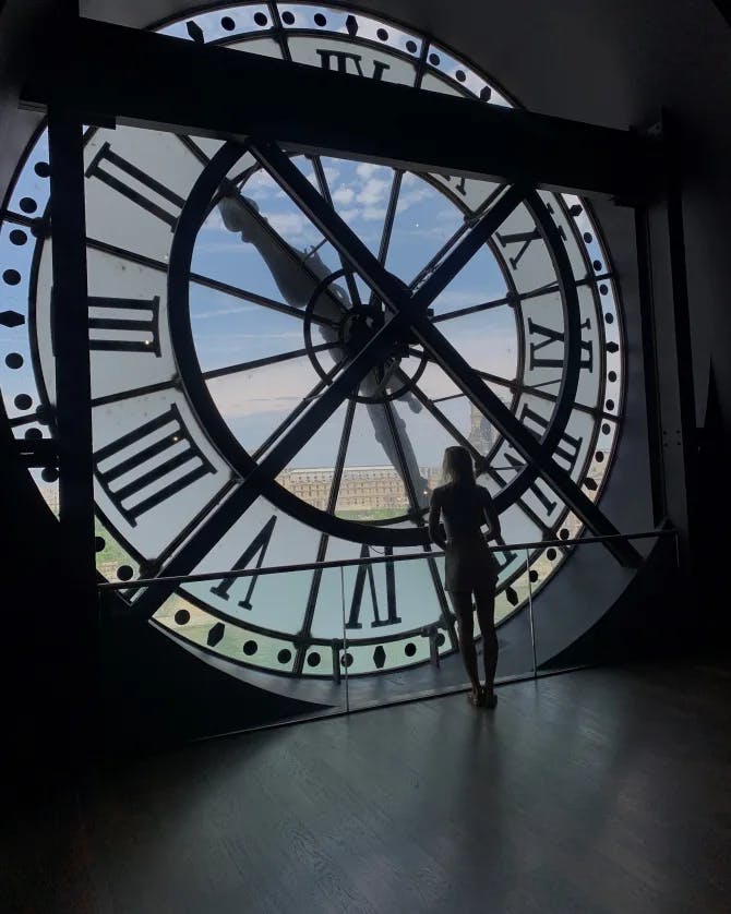 A huge clock 