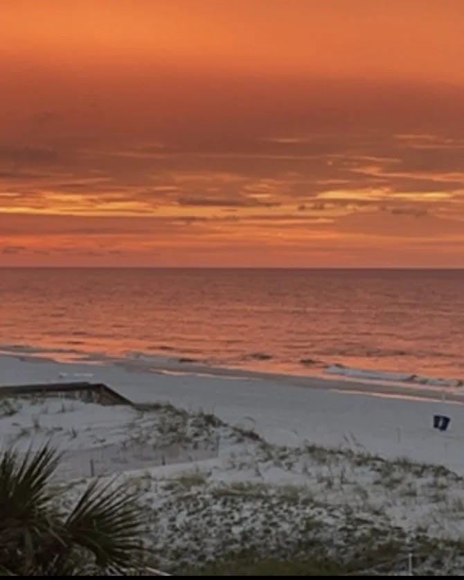 View of sunset and sea